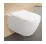 Pakabinamas klozetas Villeroy-Boch Subway 2 'Rimless' su "Slim" dangčiu ir C+ danga