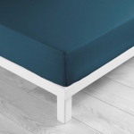 Paklodė iš medvilnės smaragdinės spalvos su guma 160x200 cm Lina – douceur d'intérieur