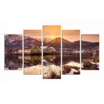 Paveikslai 5 vnt. rinkinyje Winter Sunset - Wallity