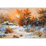 Paveikslas ant stiklo 70x50 cm Winter - Wallity