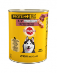 PEDIGREE Adult Protein+ skardinė 12x800 g drėgno visaverčio ėdalo suaugusiems šunims su elniena ir paukštiena putėsiuose