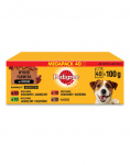 PEDIGREE suaugusiems 40x100g - Skonių mišinys padaže su jautiena, ėriena, kepenėlėmis ir antiena