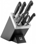 Peilių rinkinys su dėklu ZWILLING FOUR STAR 35145-007-0  7 pc(s) Black