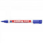 *Permanentinis žymeklis Edding 400, apvaliu galiuku, 1mm, mėlynos spalvos