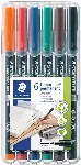 Permanentinis žymeklis  STAEDTLER LUMOCOLOR 318F, 0.6 mm, 6 spalvų rinkinys