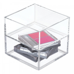 Permatomas vienas ant kito sudedamas dėklas iDesign Clarity, 10 x 10 cm