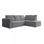 Pilka kampinė sofa-lova (modulinė) Homely Tommy - Miuform