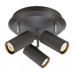 Pilkas lubinis šviestuvas su metaliniu gaubtu 27x27 cm Costilla - Markslöjd