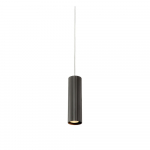 Pilkas pakabinamas šviestuvas su metaliniu gaubtu 7x7 cm Costilla - Markslöjd