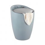 Pilkas skalbinių krepšys ir taburetė viename Wenko Candy Look, 20 l