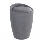 Pilkas skalbinių krepšys ir taburetė viename Wenko Linen Look, 20 l