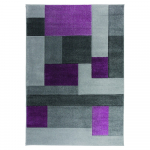 Pilkos ir violetinės spalvos kilimas Flair Rugs Cosmos, 80 x 150 cm