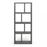 Pilkos spalvos betono dekoro knygų spinta, aukštis 159 cm Berlin - TemaHome