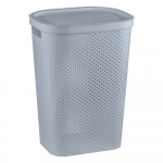 Pilkos spalvos skalbinių krepšys Curver Infinity, 60 l