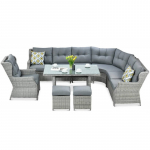 Pinti lauko baldai TRAVENTO DINING STONE GREY