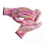 Pirštinės 5006, aplietos PU, rožinės sp., 8 dydžio