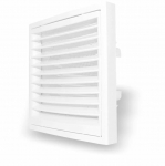 Plastikinės ventiliacijos grotelės KR100125, 140 x 140 mm, DN100-125