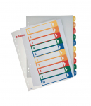 Plastikiniai spalvoti skiriamieji lapai ESSELTE, 1-10, A4, MAXI