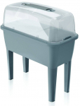 Plastikinis vazonas RESPANA PLANTER SET, su kojelėmis, pilkos sp., 77 x 38,7 x 82 cm