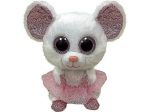 Pliušinė pelė TY NINA, baltos sp., 23 cm