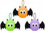 Pliušinis šikšnosparnis 8 cm CUTE FURRYR ON HANG LOOP įv. rūšys