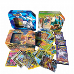 Pokemon kortos šešiakampėje metalinėje dėžutėje, 65vnt.