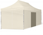 Pop Up sulankstoma tentas 3x4.5 m, su sienomis, Smėlio, X serijos, aliuminis (palapinė, paviljonas, tentas)