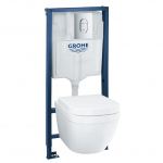 Potinkinis Grohe rėmas 4 in 1 ir klozetas Grohe EuroCeramic su SC dangčiu