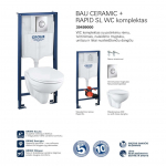 Potinkinis GROHE rėmas su Grohe Bau klozetu