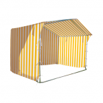 Prekybinė palapinė 3×3 Balta - Geltona
