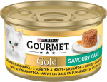 Purina Gourmet Gold Pikantiškas pyragas su vištiena ir morkomis 85g