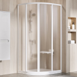 Pusapvalė dušo kabina Ravak Supernova Balta Grape SKCP4 90 cm