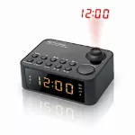 Radijo laikrodis "Muse" M-178P Juodas, 0,9 colio gintarinis LED, su reguliatoriumi
