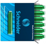 Rašalo kapsulės Schneider, žalios spalvos, 6 vnt.