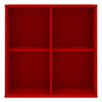 Raudona sieninė knygų lentyna Mistral 025