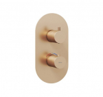 Ravak Espirit termostatinis potinkinis vonios/dušo maišytuvas, 2 krypčių su jungikliu, be korpuso, pasirinkite spalvą : Spalva - Juoda matinė