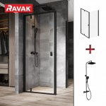 Ravak komplektas: dušo sistema + dušo kabina NDOP2+NPSS, 110x80 cm
