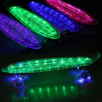 Riedlentė penny board LED šviečianti, pakraunama