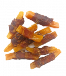 Saldžiosios bulvės, apvyniotos antiena, 500 g, natūralūs skanėstai šunims, Hau&Miau