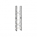 Sandėliavimo lentyna, balta, 60x30x210cm, pušies masyvas