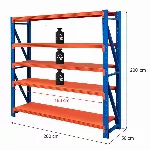 Sandėliavimo lentyna FORTIS LIGHT 200x200x50 bazinis modulis