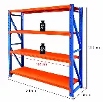 Sandėliavimo lentyna FORTIS LIGHT 200x200x50 bazinis modulis