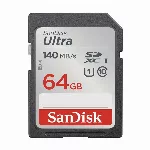 "SanDisk Ultra 64GB SDXC" atminties kortelė 140MB/s; EAN:619659200176