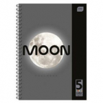 Sąsiuvinis su spirale, skirtukais MOON A5, 100l