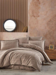 Satininės patalynės komplektas MARSELA V4, šv. rudos sp., 140 x 200 cm, 50 x 70 cm, 100 % medvilnės