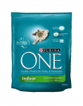 Sausas ėdalas suaugusioms katėms ONE INDOOR, su kalakutiena, 800 g