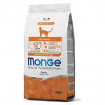 Sausas maistas sterilizuotoms katėms su antiena, 1,5 kg, Monge Dry Cat Adult Sterilized Duck Monoprotein