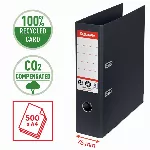 Segtuvas ESSELTE No1 CO2, Neutral A4, kartoninis, 75 mm, juoda