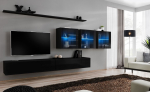 Sekcija Switch XVII su LED apšvietimu, juoda