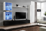 Sekcija Switch XVIII su LED apšvietimu, balta/juoda